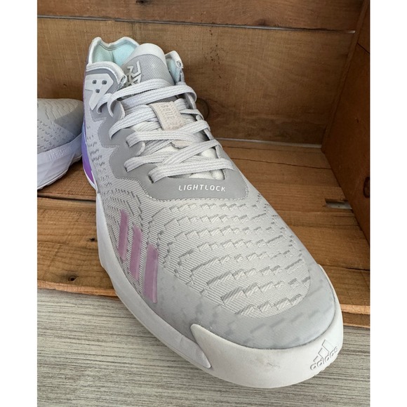 Men’s Adidas D.O.N. Issue 4 Athletic Basketball Shoes Sneakers Sz 13 Gray Purple - Picture 10 of 12
